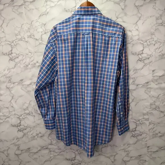 Peter Millar Men’s Shirt sz L Checkered Long Sleeve Cotton #G938 - Picture 10 of 11
